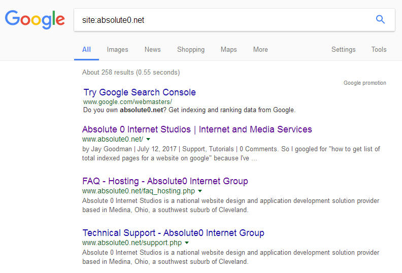 Workaround: Get a list of indexed URLs from google